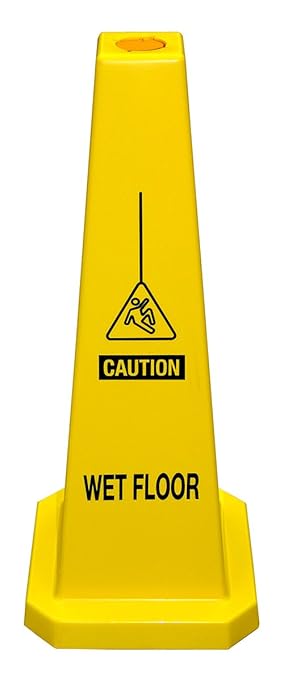 Cortina Lamba 36" Cone 'Caution Slippery' English/French, 03-600-10, Yellow by Cortina+Safety+Products