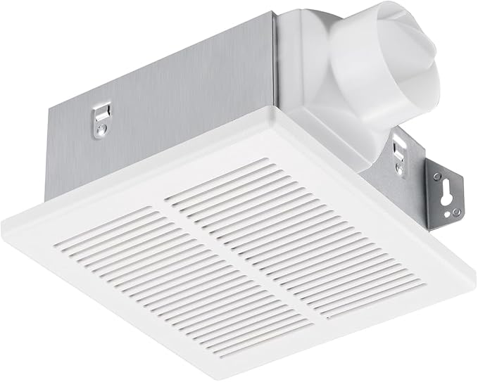 Bathroom Exhaust Fan, 50 CFM,1.0 Sone DC Motor,Quiet Bathroom Fan with No Attic access Needed Installation, Ceiling Mounted,Energy Star Certified Ventilation Fan, 3inch Duct,White by Unknown