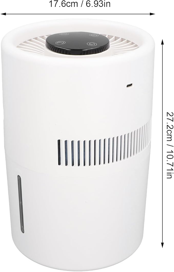 2 in 1 Air Purifier and Humidifier, 5W 4L Water Tank Quiet Humidifier, USB Desktop Air Purifier for Office Bedroom Nursery Pet Dander, Dust, Smoke, Pollen, Odors - Image 8