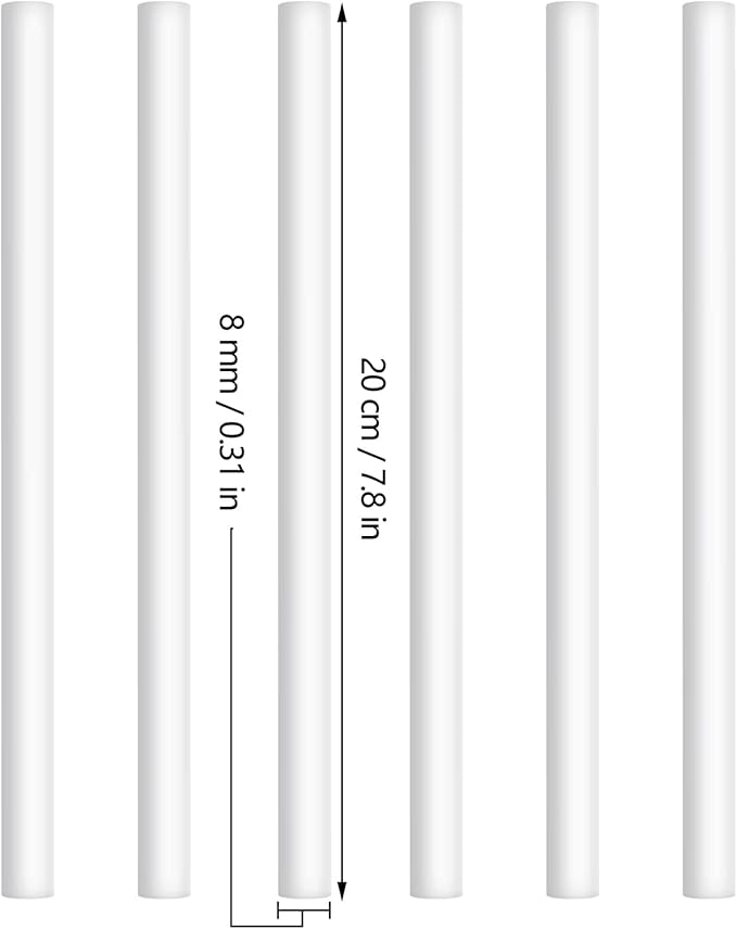 Mudder 24 pcs Humidifier Sticks Filter Refill 7.87'' Mini Air Diffuser Pure Cotton Wicks Refill Humidifiers Filter Sticks Wicks for Small Portable Humidifier Diffuser in Office Bedroom Home - Image 2