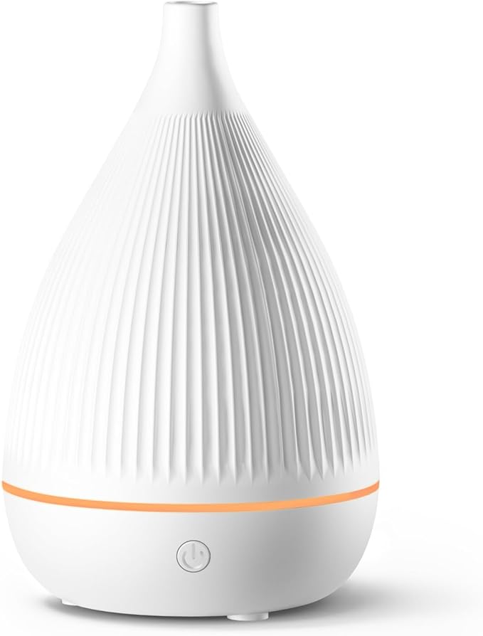 Ultrasonic Essential Oil Diffuser, Home Fragrance Aroma Diffuser with Auto Shut-Off, Color Change Night Light & Ultra-Quiet Operation, BPA-Free Portable Aromatherapy Humidifier for Home (White) by SoulOrigin