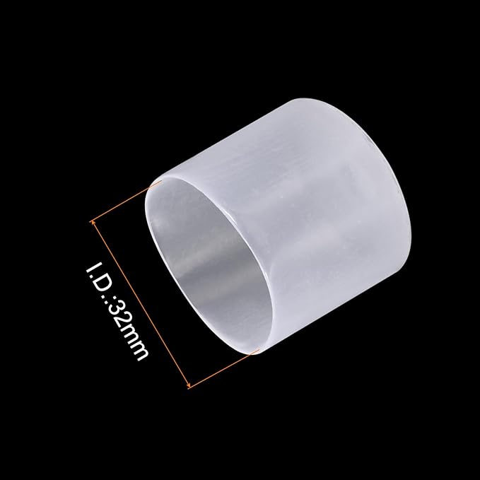 uxcell 20pcs Rubber End Caps 32mm ID Vinyl PVC Round Tube Bolt Cap Cover Screw Thread Protectors Clear - Image 3