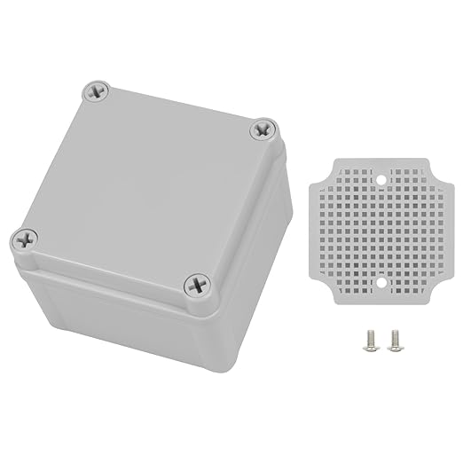 Junction Box，3.9"x 3.9"x 3" Outdoor Electrical Box with Mounting Plate, IP67 Dustproof Waterproof ABS Plastic Project Box, DIY Electrical Enclosure Gray (100x 100x 75 mm) - Image 7