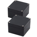 Junction Box, Zulkit Project Box IP65 Waterproof Outdoor Box ABS Plastic Electrical Boxes Electronic Enclosure Black 3.27 x 3.19 x 2.20 inch (83 x 81 x 56mm)(Pack of 2) by Zulkit