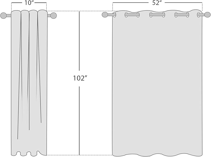 NICETOWN 100% Absolutely Blackout Linen Curtains with Thermal Insulated White Liner, Ivory, W52, 2 Pieces, Noise Reducing Textured Linen Look Curtains for Windows 102 inch Length for Classroom - Image 2
