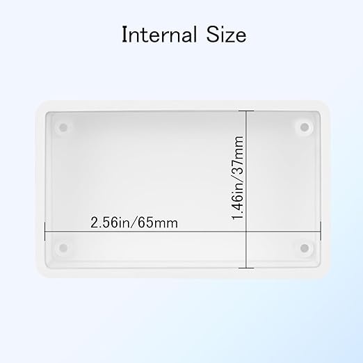 Project Box 8 Pieces Electrical Box Small Junction Box ABS Plastic Enclosure Power Electronic Case White 2.76" x 1.65" x 0.71"(70 x 42 x 18mm) - Image 4
