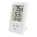 Urageuxy Digital Hygrometer Indoor Thermometer with Min Max Records, Humidity Gauge with Clock for Room, Home, Bedroom, Office, Greenhouse, Cellar by Urageuxy