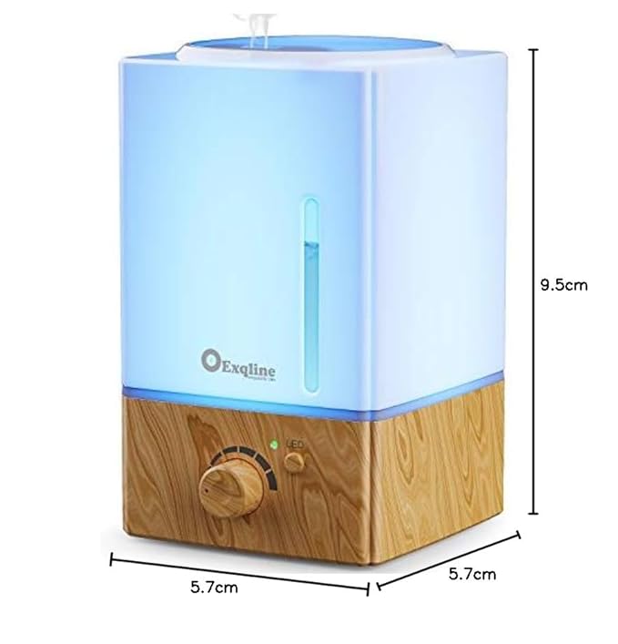 Exqline 1500ml Large Aroma Essential Oil Diffuser - Unique Aromatherapy Humidifier for Large Room (Wood Grain) - Image 8