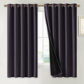 NICETOWN 100% Blackout Lined Curtains, Greyish Purple, 1 Pair, 70" Width x 63" Length Each Panel, 2 Thick Layers Completely Blackout Window Treatment Thermal Insulated Drapes for Kitchen/Bedroom by NICETOWN