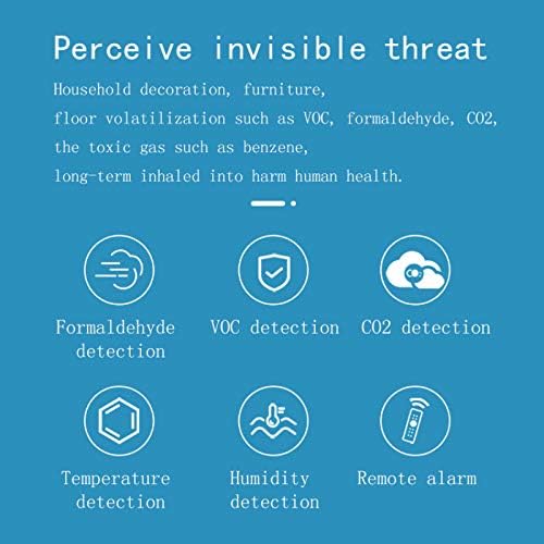 Zigbee Smart Air Detector, Formaldehyde HCHO/VOC Detector, CO2, Temperature, Humidity Monitoring, 5 in 1 Tester, for Household, Office,Hotel.ZigBee Hub Required. - Image 4
