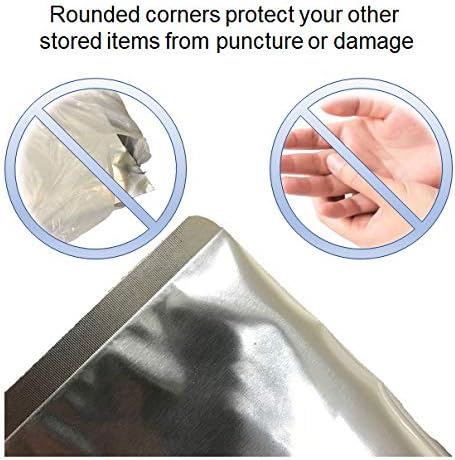 PackFreshUSA: Pint (6" x 7.5" x 3") AirTight Seal-Top Stand-Up Mylar Pouch Bags Long-Term Food Storage - Premium Century 7 Mil Thick (Per Side) - Resealable - Heat Sealable - Food Grade - Pack of 50 - Image 5