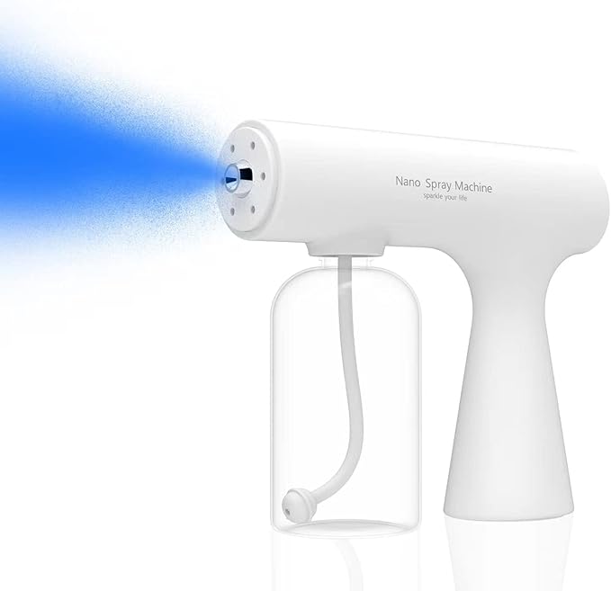 Handheld Humidifiers ，Atomizer Sprayer，Rechargeable ULV Nano Sprayer with Blue Light,Electrostatic ULV Atomizer Sprayer，Electrostatic Portable Sprayer by Acomfortablehomestartshere