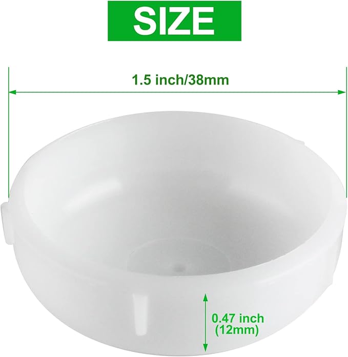 Biaungdo 24 Pack 1.5 Inch Wrought Iron Patio Furniture Feet, Patio Furniture Seating Glides, Round Outdoor Chair Leg Floor Protectors, End Cap Feet Inserts (White) - Image 2