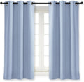 NICETOWN Blackout Curtain Blind for Bedroom, Single Panel, W42 x L54 inches, Vintage Blue, Thermal Insulated Grommet Blackout Room Darkening Drape/Drapery by NICETOWN