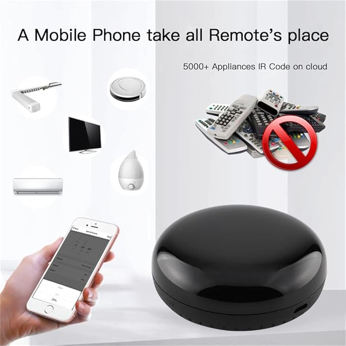 MOES WiFi Smart IR Remote Controller Smart Home Infrared Universal Remote Blaster,One for All Control AC TV DVD CD AUD SAT etc,Compatible with Alexa and Google Assistant,No Hub Required (Pack of 2) - Image 4