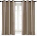 NICETOWN Blackout Curtain Blind for Bedroom, Single Panel, W42 x L54 inches, Taupe, Thermal Insulated Grommet Blackout Room Darkening Drape/Drapery by NICETOWN