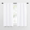 NICETOWN Kitchen Curtains, Short Home Decoration Curtains & Drapes, Small Window Draperies for Dining Room, Cupboard (White, 34 in x 54 in (W x L), Set of 2) by NICETOWN