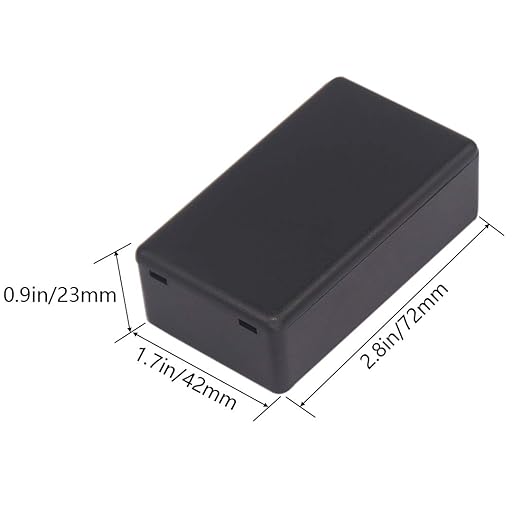 Zulkit 8Pcs Project Boxes ABS Plastic Electrical Project Case Power Junction Box Black 2.8 x 1.7 x 0.91 Inch (72 x 42 x 23mm) - Image 2