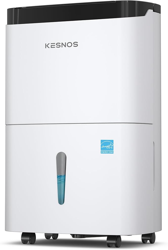 Kesnos 150 Pints 2025 Energy Star Dehumidifier for Home, Basement with Drain Hose & Large Tank, Ideal for Spaces up to 7,500 Sq. Ft. - Portable Commercial Dehumidifier with Auto Defrost & Self-Drying by KESNOS