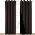 NICETOWN High End Thermal Curtains, Full Blackout Curtains 84 inches Long for Dining Room, Soundproof Window Treatment Drapes for Hall Room, Brown, 52 inches Wide Per Panel, Set of 2 Panels by NICETOWN