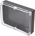 Project Box IP65 Waterproof Junction Box ABS Plastic Black Electrical Boxes DIY Electronic Project Case Power Enclosure Clear Cover 10.35“x7.17”x2.36“ by Otdorpatio