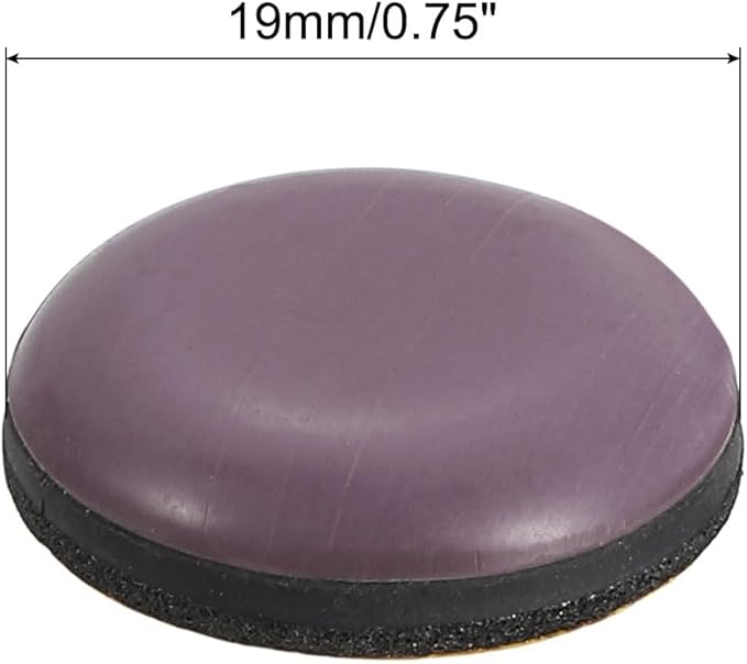 uxcell Furniture Sliders, 12 Pcs 3/4" PTFE Round Self-Adhesive Furniture Sliders, Furniture Pads Floors Protectors Chair Leg Moving Glides for Carpet Hardwood Floors, Brown - Image 2