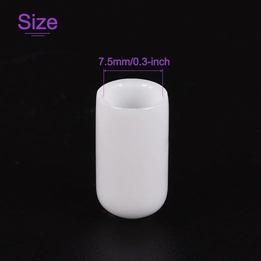 DMiotech 100 Pack 7.5mm ID White Screw Thread Protectors Rubber End Caps Bolt Covers for Screw Bolt Furniture Pipe - Image 4