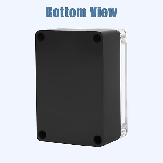 LeMotech Junction Box with Clear Cover IP65 Waterproof Project Box Dustproof ABS Plastic Electrical Project Boxes Universal Enclosure, Black 3.9"x 2.6"x 1.9"(100x68x50mm)(Pack of 2) - Image 4