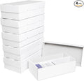 NUMINA 6 Pack 2-Row Cardboard Card Storage Box for Large Card Collections, Holds up to 1800 Loose Cards per Box, Heavy-Duty Trading Card Organizer with Dividers for MTG & Sports Cards by NUMINA