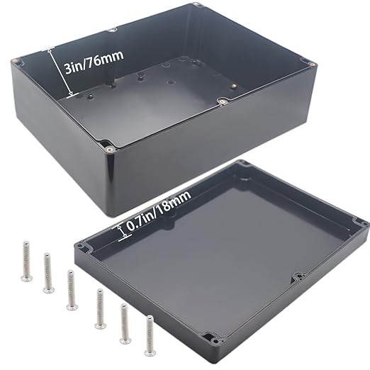 Watertight Junction Box, IP67 Waterproof Project Box Durable ABS Plastic Electronic Enclosure Case for DIY Electrical Project Black 11.42" x 8.27" x 3.94"(290 x 210 x 100 mm) - Image 4