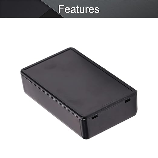 Fielect 5Pcs Dustproof Electronic Junction Box Plastic Enclosure Project Box for Electronic Projects ABS Black 3.35 x 1.97 x 0.83 inch - Image 4