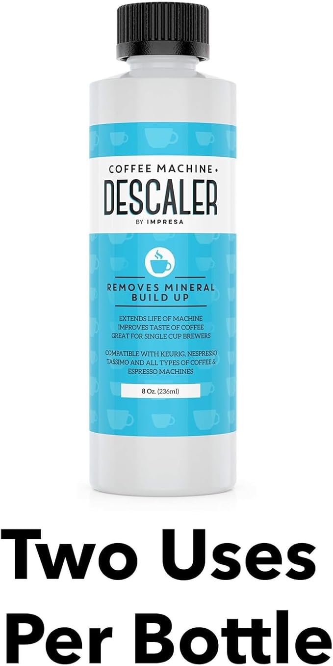 IMPRESA Coffee Machine Descaler (2 Uses Per Bottle) - Made in the USA - Universal Descaling Solution, Compatible with Nespresso, Delonghi and All Single Use Coffee and Espresso Machines - Image 2