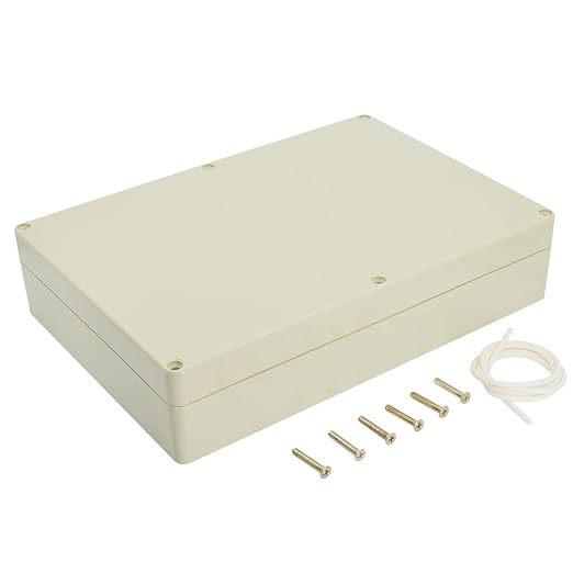 LeMotech Waterproof Dustproof IP65 ABS Plastic Junction Box Universal Electric Project Enclosure Pale Gray 10.4 x 7.2 x 2.4 inch (263 x 182 x 60 mm) by LeMotech
