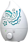 Comfort Cool Mist Humidifier - Filterless, Small, Ultrasonic, Quiet - Large Room Home Air Vaporizer for Babies - Diffuser and Essential Oil Tray(White) by Unknown