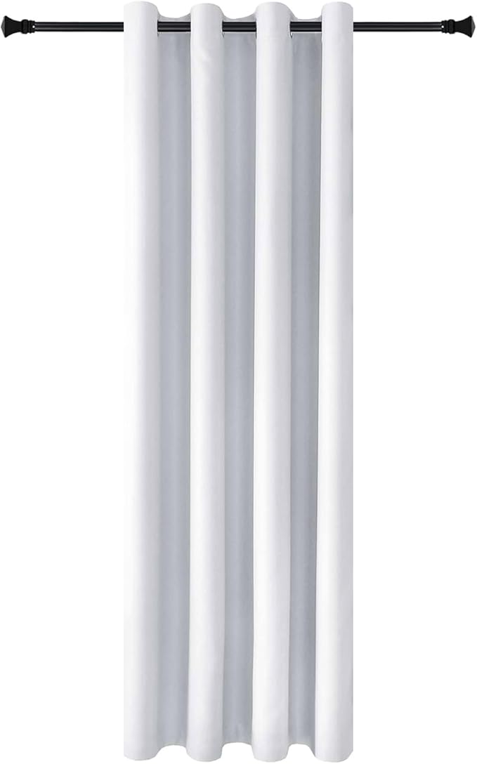 DWCN Total Privacy Room Divider Blackout Curtain - Thermal Curtains for Patio Door, Living Room, Bedroom Partition and Shared Office Space, 1 Panel, 4.3ft Wide x 7ft Tall, Greyish White - Image 8