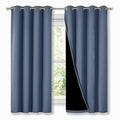 NICETOWN Extra Long Truly Blackout Drapes for Hall and Villa, 46" Width Each Panel, 45" Length, Stone Blue, 2 Pieces, 100% Blackout Window Curtain Panels with Black Lined for Night Shift Worker by NICETOWN