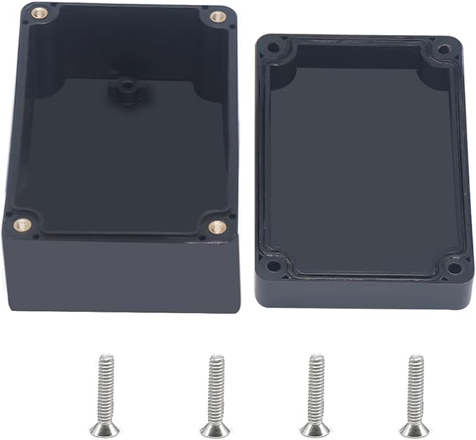 Outdoor Waterproof Junction Box IP67 Project Box ABS Black Electrical Boxes Electronic Enclsoure for DIY Project 3.9 x 2.7 x 2 inch (100x68x50mm) by Otdorpatio