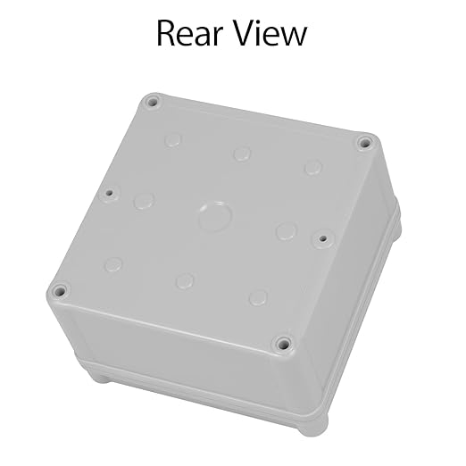Junction Box, 4.9"x 4.9"x 3"(2 Pack) Outdoor Electrical Box with Mounting Plate, IP67 Dustproof Waterproof ABS Plastic Project Box, DIY Electrical Enclosure Gray (125x 125x 75 mm) - Image 6