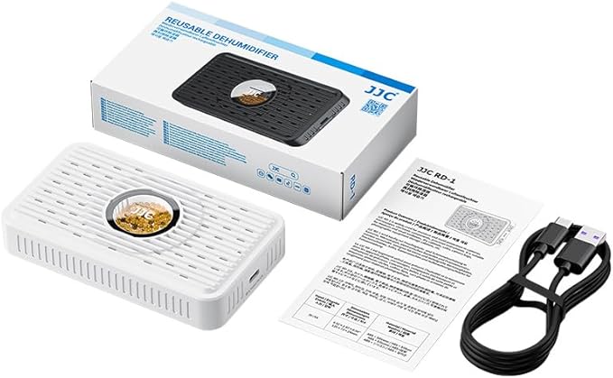 JJC Reusable Desiccant Dehumidifier with USB-C Charging, 70g Portable Moisture Absorber for Gun Safe, Camera Lens Electronic Dry Cabinet, 3D Printer Filaments Storage, Guitar Bag & Closet (White) - Image 5