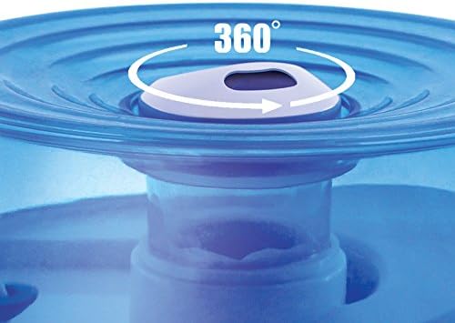 Crane Personal Ultrasonic Cool Mist Travel Humidifier and Vaporizer for Congestion Relief, 360° Adjustable Nozzle, Filter-Free .75 Liter Tank, Blue/White, Office Humidifier - Image 2