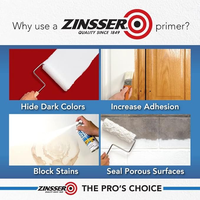 Rust-Oleum Zinsser 276087-4PK Mold Killing Primer, Quart, White, 4 Pack - Image 8