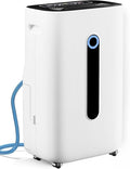 5000 sq.ft dehumidifier for basements with drain Hose, 80 pint dehumidifiers for home with 1.7 Gallons large Water Tank and 4 Modes Operation Auto Shut-off,24H Timer,Child Lock,Defrost,Silent by Ludatido