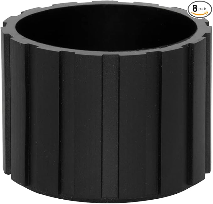 Flyshop 1-1/2", 38 mm Patio Chair Leg Caps Furniture Table Covers Floor Protectors No Smell Frosted Synthetic Rubber Round Legs 8 Pack by Flyshop