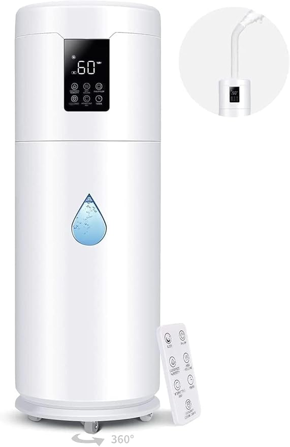 Humidifiers for Large Room Home Bedroom 2000 sq.ft. 17L/4.5Gal Large Humidifier with Extension Tube & 4 Speed Mist,Top Fill Wholehouse Humidifier with 360°Nozzle for Plant Office Commercial Greenhouse by HumidifiersLargeRoomBedroom