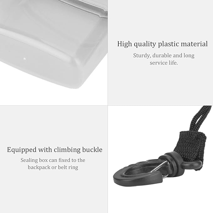 Tbest Boat Dry Bags,Waterproof Phone Pouch,Plastic Transparent Underwater Kayak Sealing Box with Rope Hook for Surfing Canoe Kayak - Image 5