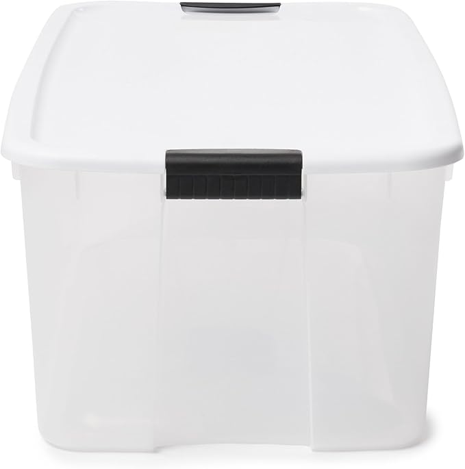 Sterilite 4-Pack Ultra Latching Box, Storage Bins with Lids, Clear Plastic, 116 Quart - Heavy-Duty Organizing Containers for Closet, Bathroom, and Office - Image 9