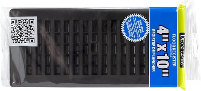 Decor Grates PL410-BLK 4-Inch by 10-Inch Plastic Floor Register, Black - Image 8
