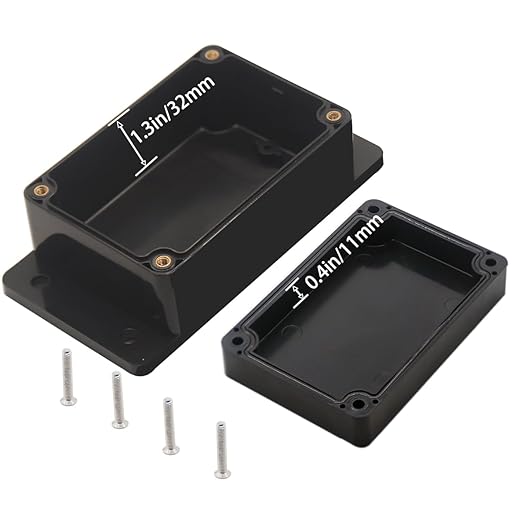 Watertight Junction Box, IP67 Waterproof Project Box Durable ABS Plastic Electronic Enclosure Case for DIY Electrical Project with Wall Fixed Ear 3.94" x 2.68" x 1.97"(100 x 68 x 50 mm) 2Pcs - Image 4