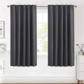 H.VERSAILTEX Blackout Curtains Thermal Insulated Window Treatment Panels Room Darkening Blackout Drapes for Living Room Back Tab/Rod Pocket Bedroom Draperies (2 Panels, Charcoal Gray, 42 x 63 Inch) by HVERSAILTEX