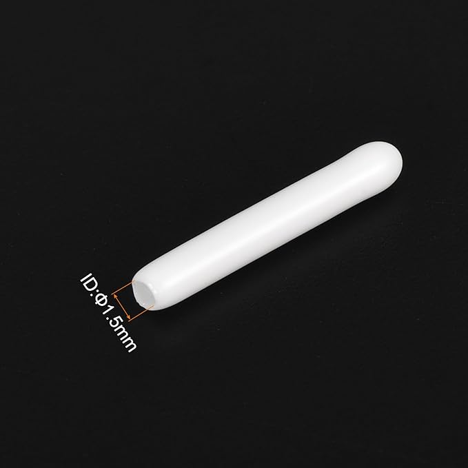 uxcell 20pcs Rubber End Caps 1.5mm(1/16") ID Vinyl Round End Cap Cover Screw Thread Protectors White - Image 3